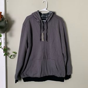 Full zip grey hoodie